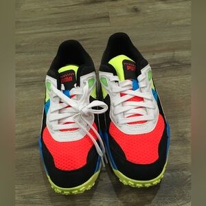 Puma Kids Neon and Black Sneakers